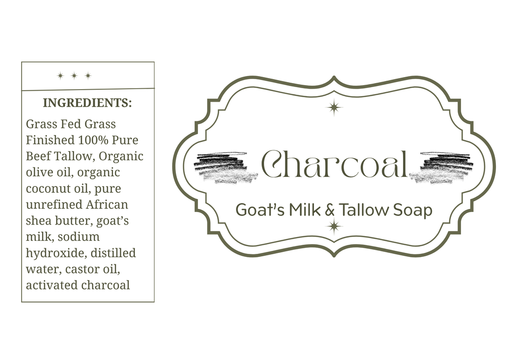 Goat's Milk & Tallow Soap - Charcoal