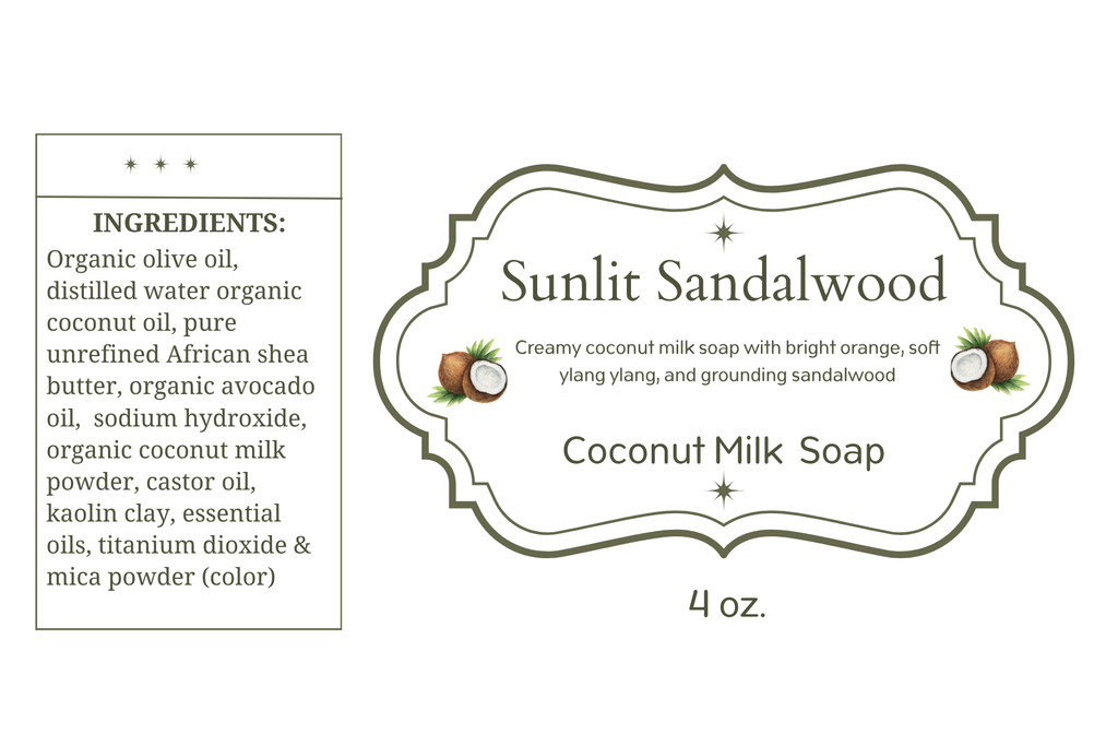 Coconut Milk Soap - Sunlit Sandalwood