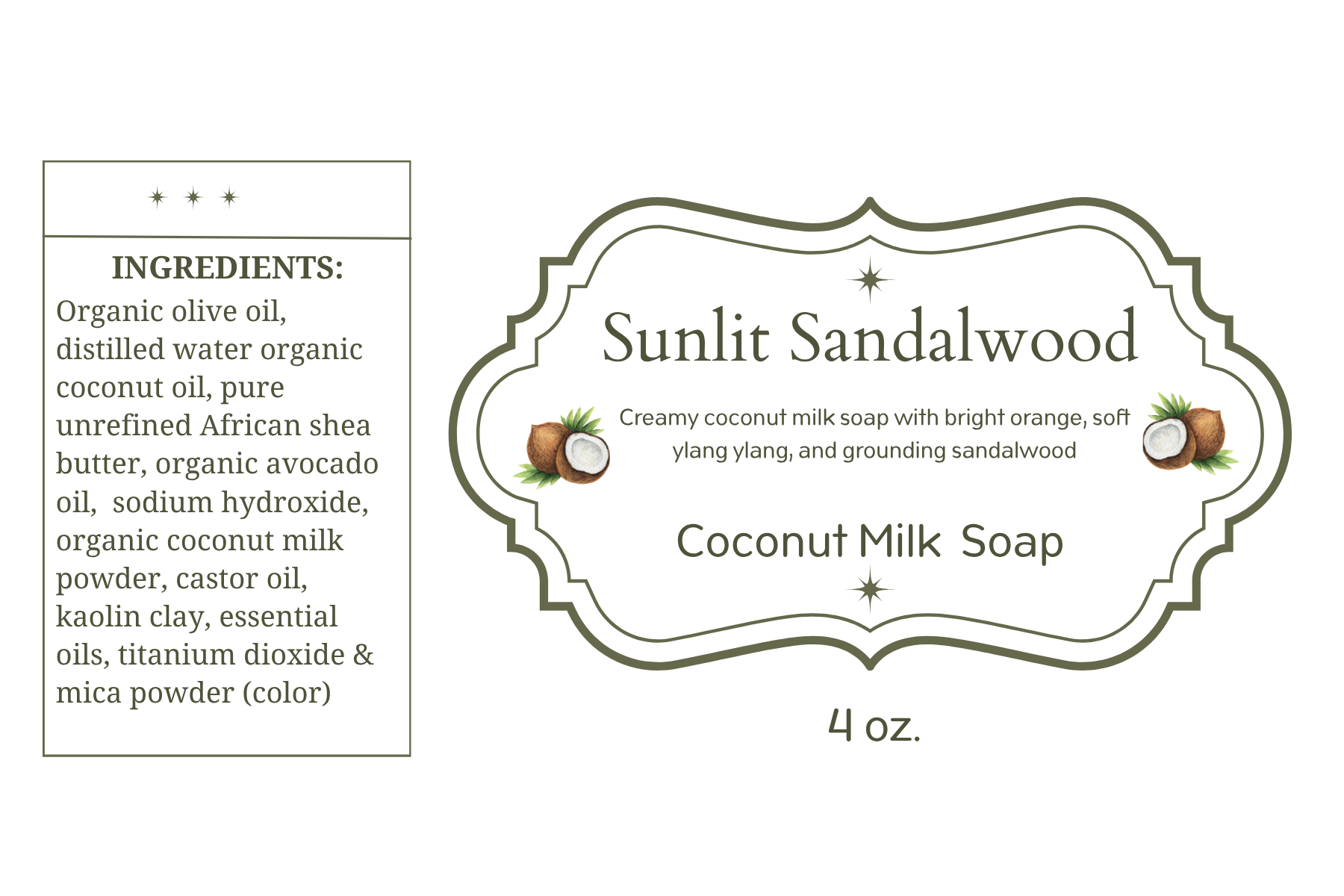 Coconut Milk Soap - Sunlit Sandalwood